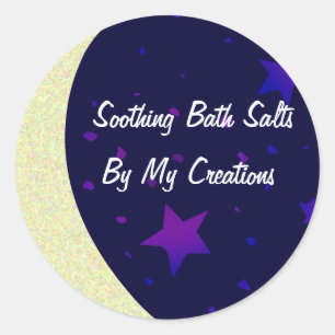 Moon and Stars Handmade Craft Labels Stickers