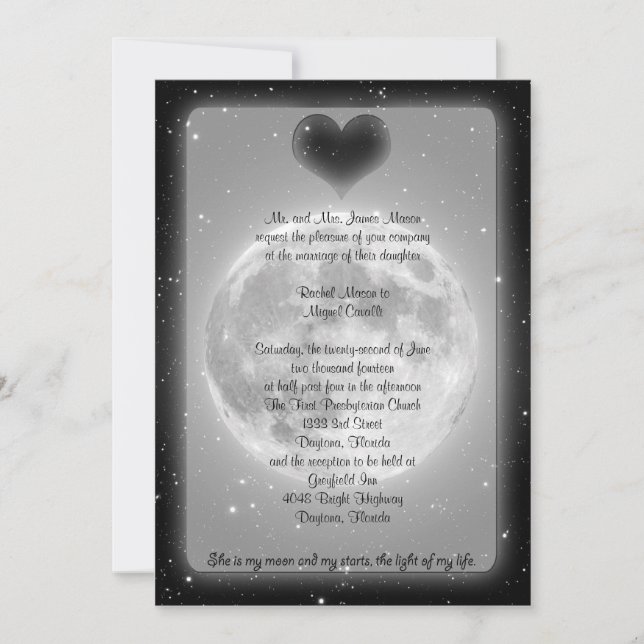Moon and Stars Invitation (Front)