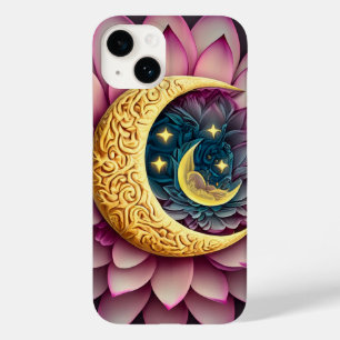 Moon and Stars Lotus Flower Enlightenment Creation Case-Mate iPhone 14 Case