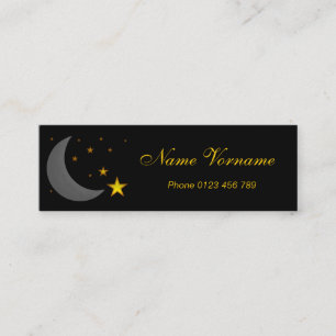 Moon and Stars Mini Business Card