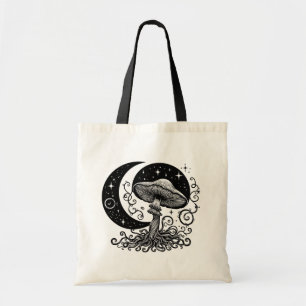 Moon and Stars Mushroom Tote Bag