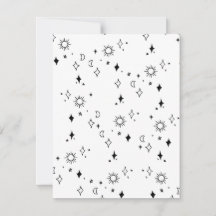 Moon And Stars Note Card