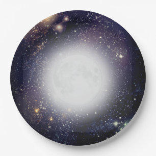Moon and Stars Paper Plate