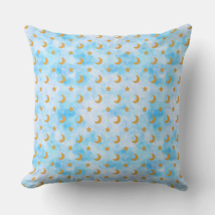 Moon and Stars Pattern Cushion