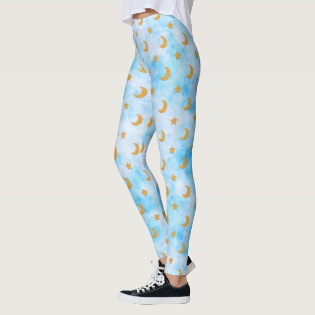 Moon and Stars Pattern Leggings (Left)