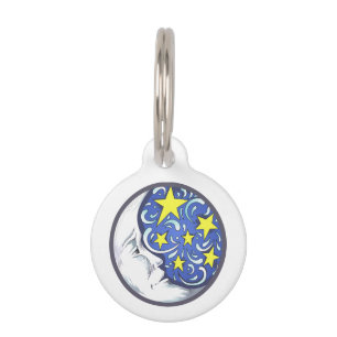 Moon and Stars Pet Tag