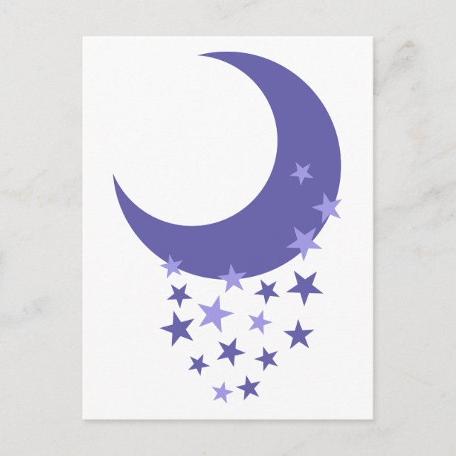 Moon and Stars Postcard (Front)