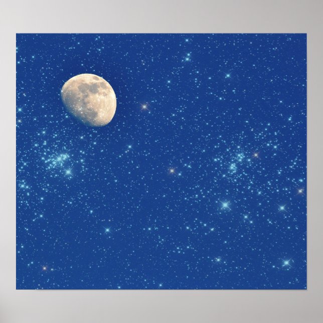 Moon and Stars Poster (Front)