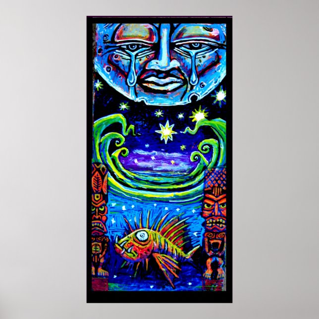 moon and stars poster (Front)