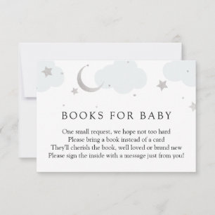 Moon and Stars Silver Books for Baby insert card