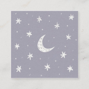 Moon and Stars Square Business Card