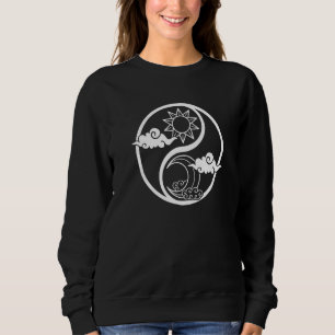 Moon And Sun Om Tree Of Life Buddhist Mandala Yin Sweatshirt