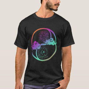 Moon And Sun Om Tree Of Life Buddhist Mandala Yin  T-Shirt