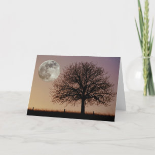 Moon and Tree Greeting Card