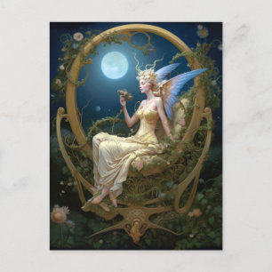 Moon Angel Fantasy Art Postcard