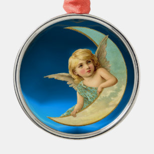 MOON ANGEL METAL TREE DECORATION