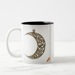 moon arabic style Two-Tone coffee mug