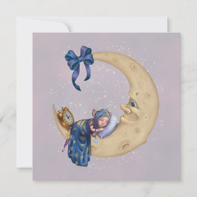 Moon Baby Elf Invitation (Front)