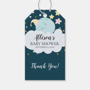 Moon Baby Shower Favour Gift Tag