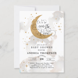 Moon Baby Shower Invitation
