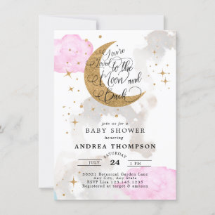 Moon baby shower invitation