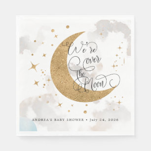 Moon baby shower napkin
