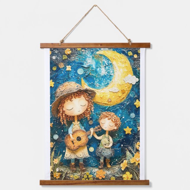 moon back hanging tapestry (Front)