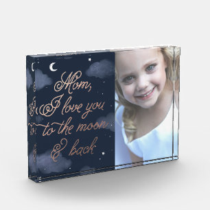 Moon & Back Mother's Day Photo Print Block