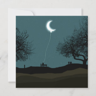 Moon Balloon Card