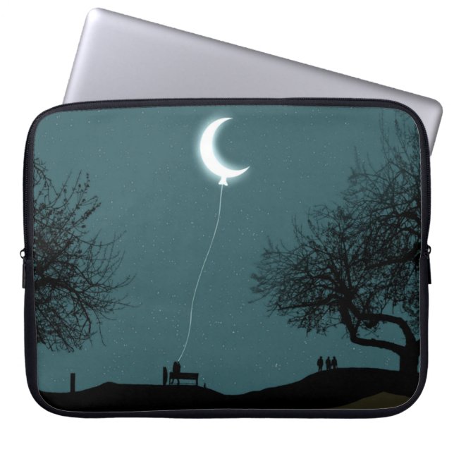 Moon Balloon Laptop Sleeve (Front)