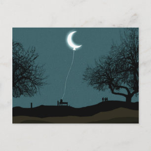 Moon Balloon Postcard