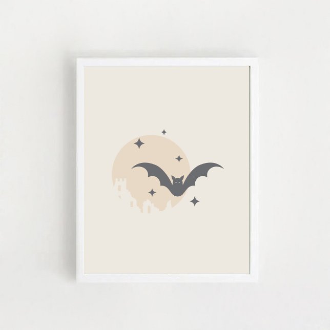 Moon, Bat & Ruins Castle.Halloween Poster (Creator Uploaded)