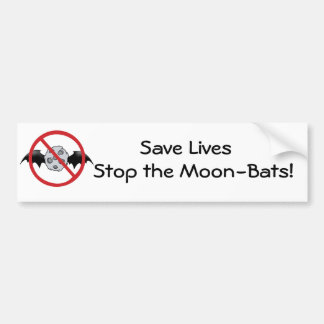 Moon - Bats Bumper Sticker