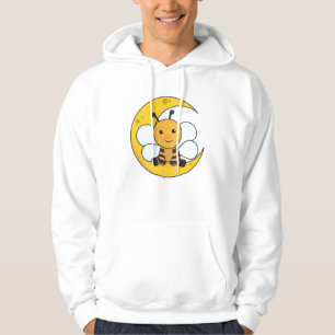 Moon Bee Good Night Fall Asleep Stars Hoodie