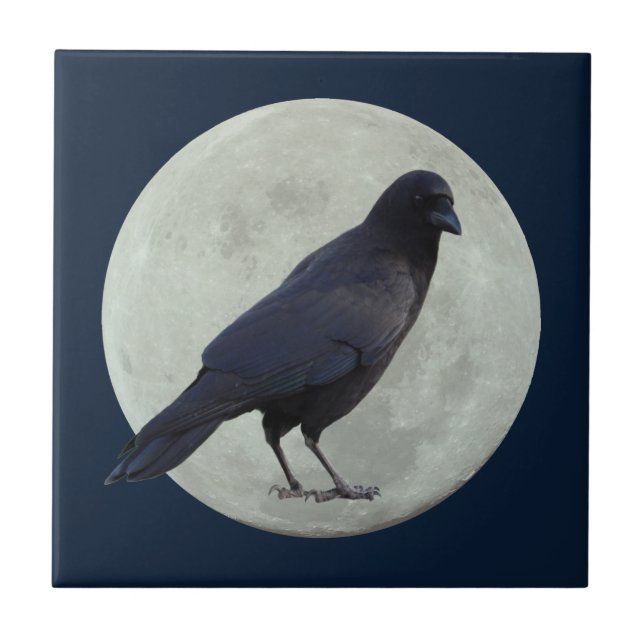 Moon Bird Ceramic Tile (Front)