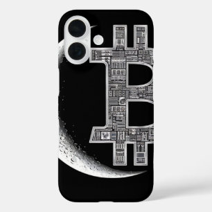 Moon Bitcoin Circuit Design Tech Enthusiast Case