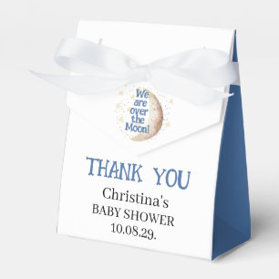 Moon Blue Boy Baby Shower Favour Box
