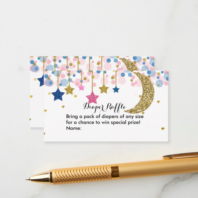 Moon Blue Pink Diaper Raffle  Enclosure C (Front/Back In Situ)