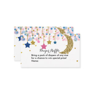 Moon Blue Pink Diaper Raffle  Enclosure C