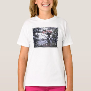 Moon Bridge & Pond in Winter   Seattle, Washington T-Shirt