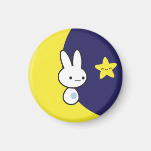 Moon Bunny Magnet