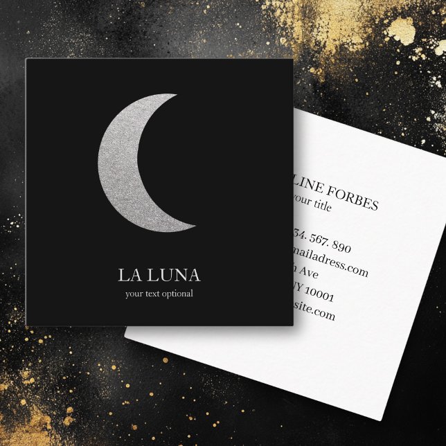 moon business card (Silver 
moon business card)