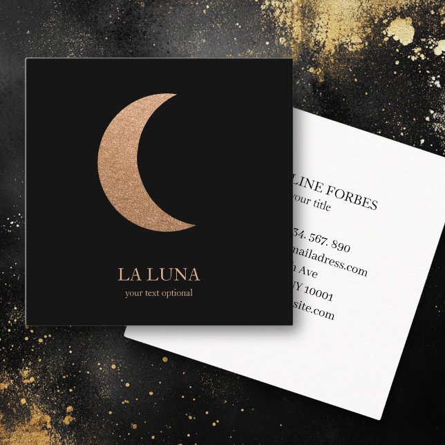 moon business card (Copper moon business card)
