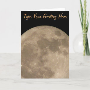 Moon Card Romantic Full Moon Custom Greeting Card