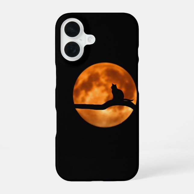 Moon Cat Phonecase iPhone 16 Case (Back)