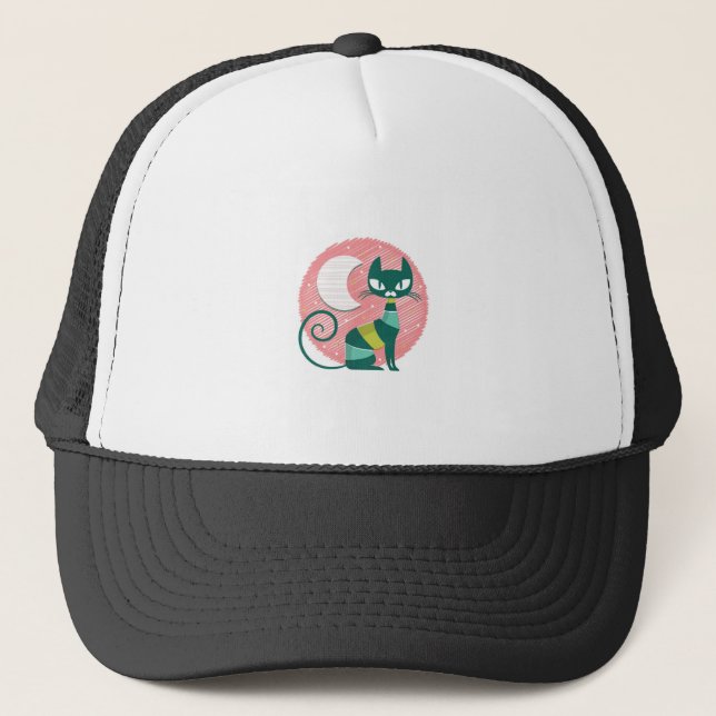 Moon Cat Trucker Hat (Front)