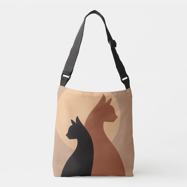 Moon Cats Printed Tote (Front)