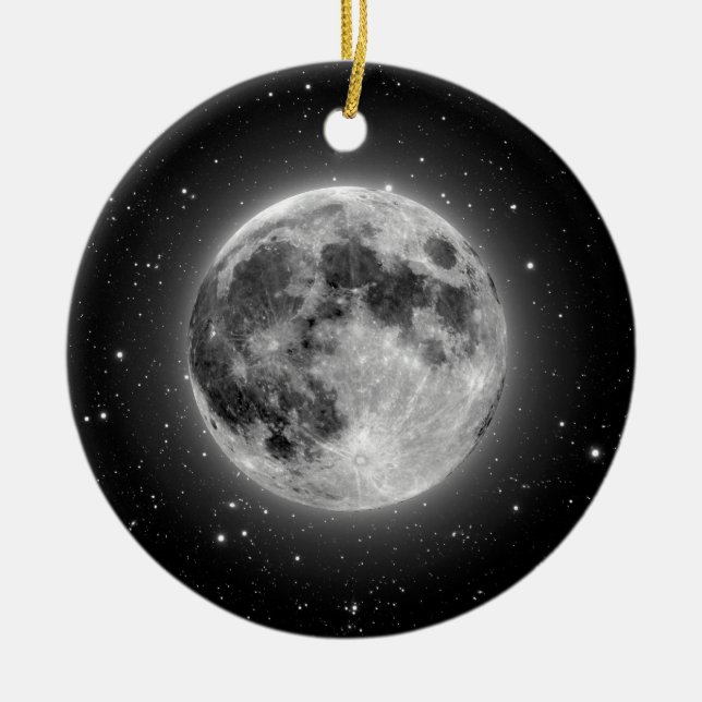 Moon Ceramic Ornament (Front)