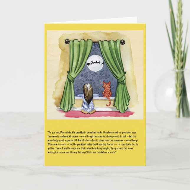 Moon Cheese Holiday Card (Front)