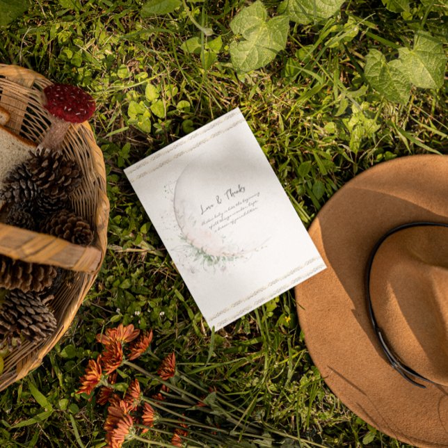 Moon Child | Boho Hippie Baby Shower Thank You Card (Creator Uploaded)